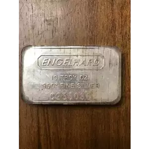 Vintage 10 oz Engelhard Pressed Silver Bar