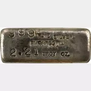 Vintage 2.21 oz PMTARCO Hand Poured Silver Ingot