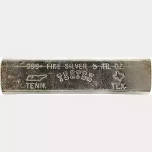 Vintage 5 oz TENTEX Silver 'Kit-Kat' Bar