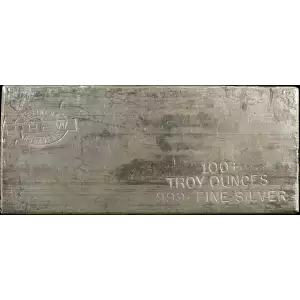 Vintage Drew Refiners &  Assayers 100 oz Silver Bar/Ingot